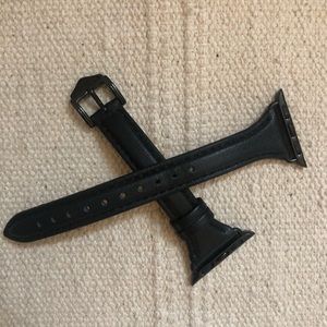 Faux leather Apple Watch band (black)